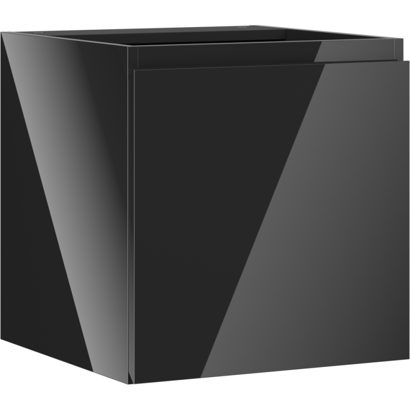 Mexen Orio armoire de salle de bain sous lavabo 45 cm, 1 porte, noir brillant - 91A11-04547-1-BF70