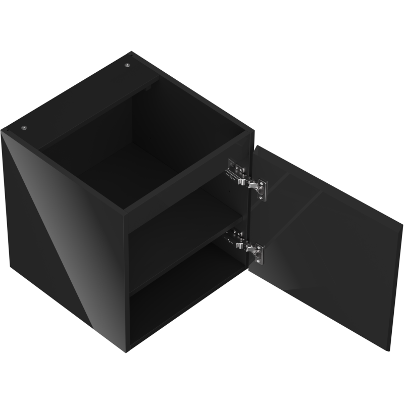 Mexen Orio armoire de salle de bain sous lavabo 45 cm, 1 porte, noir brillant - 91A11-04547-1-BF70