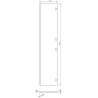 Mexen Orio Colonne de salle de bain 35 cm, 1 porte, blanc brillant - 91A11-03016-1-BF00