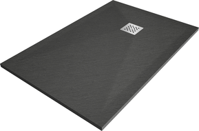 Mexen Stone+ bac à douche composite rectangulaire 90 x 80 cm, anthracite - 44718090