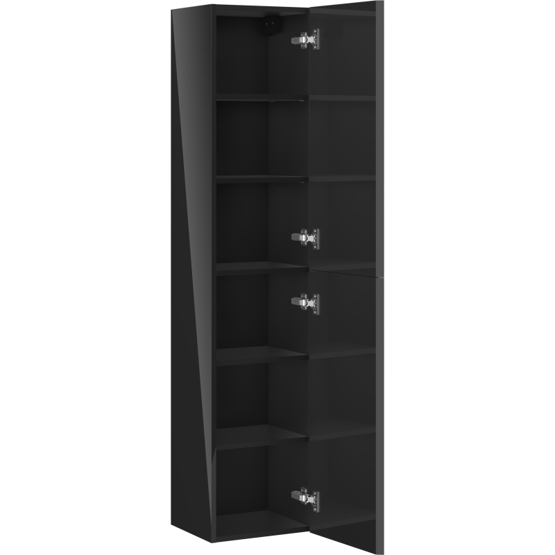 Mexen Orio colonne de salle de bain 35 cm, 2 portes, noir brillant - 91A11-03016-2-BF70