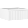 Mexen Rivel meuble de salle de bain sous lavabo 50 cm, 1 tiroir, rainuré, blanc mat- 91A20-05023-1-BF01