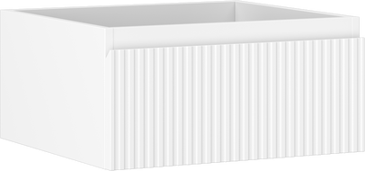 Mexen Rivel meuble de salle de bain sous lavabo 50 cm, 1 tiroir, rainuré, blanc mat- 91A20-05023-1-BF01