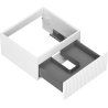 Mexen Rivel meuble de salle de bain sous lavabo 50 cm, 1 tiroir, rainuré, blanc mat- 91A20-05023-1-BF01