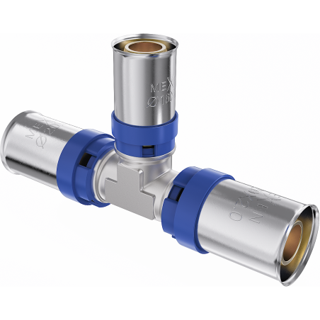 Mexen PEX-P raccord réducteur en T à sertir, pressé PEX 32 x 20 x 32 - W97131-322032-00