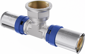Mexen PEX-P té en T à sertir, pressé PEX 25 x 3/4 FF x 25 - W97132-2534F25-00