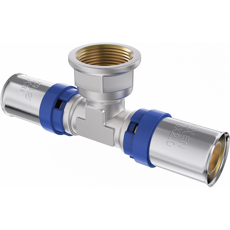 Mexen PEX-P té de raccordement à sertir, à presser PEX 25 x 1 GW x 25 - W97132-2510F25-00