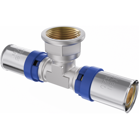 Mexen PEX-P té de raccordement à sertir, à presser PEX 25 x 1 GW x 25 - W97132-2510F25-00