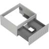 Mexen Rivel meuble de salle de bain sous lavabo 50 cm, 1 tiroir, rainuré, gris mat - 91A20-05023-1-BF62