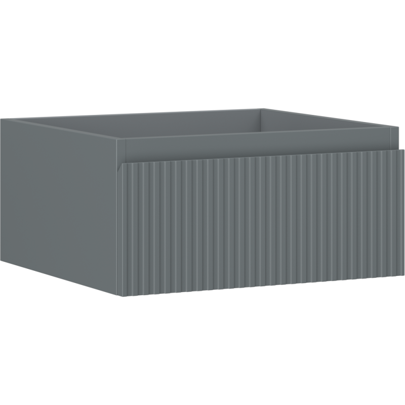 Mexen Rivel meuble de salle de bain sous-lavabo 50 cm, 1 tiroir, rainuré, graphite mat - 91A20-05023-1-BF66