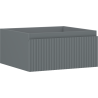 Mexen Rivel meuble de salle de bain sous-lavabo 50 cm, 1 tiroir, rainuré, graphite mat - 91A20-05023-1-BF66