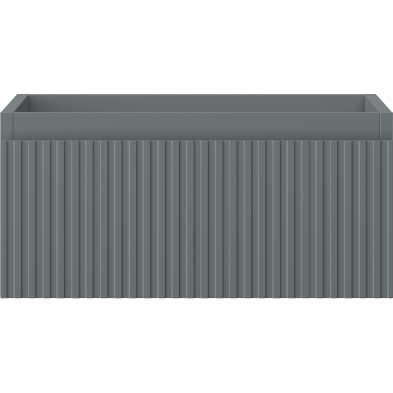 Mexen Rivel meuble de salle de bain sous lavabo 50 cm, 1 tiroir, rainuré, graphite mat - 91A20-05023-1-BF66