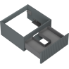Mexen Rivel meuble de salle de bain sous-lavabo 50 cm, 1 tiroir, rainuré, graphite mat - 91A20-05023-1-BF66