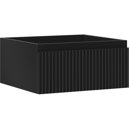 Mexen Rivel meuble de salle de bain sous lavabo 50 cm, 1 tiroir, rainuré, noir mat - 91A20-05023-1-BF71