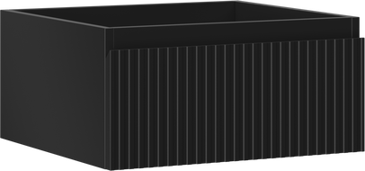 Mexen Rivel meuble de salle de bain sous lavabo 50 cm, 1 tiroir, rainuré, noir mat - 91A20-05023-1-BF71