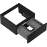 Mexen Rivel meuble de salle de bain sous lavabo 50 cm, 1 tiroir, rainuré, noir mat - 91A20-05023-1-BF71