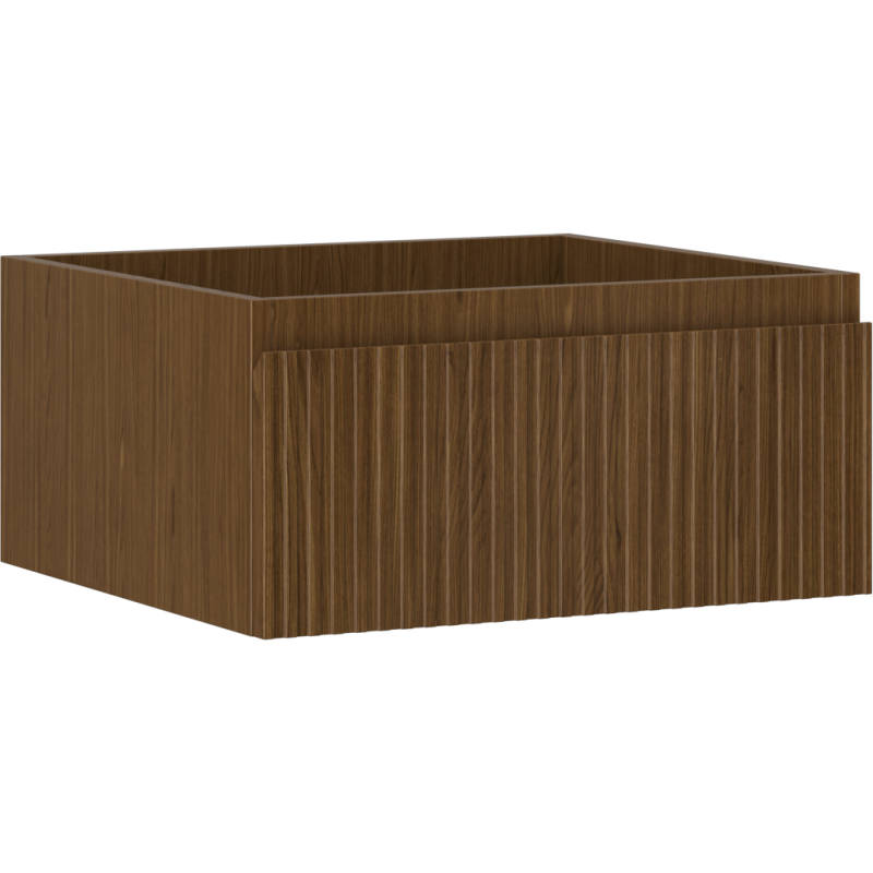 Mexen Rivel armoire de salle de bain sous lavabo 50 cm, 1 tiroir, rainuré, noyer - 91A20-05023-1-BF86