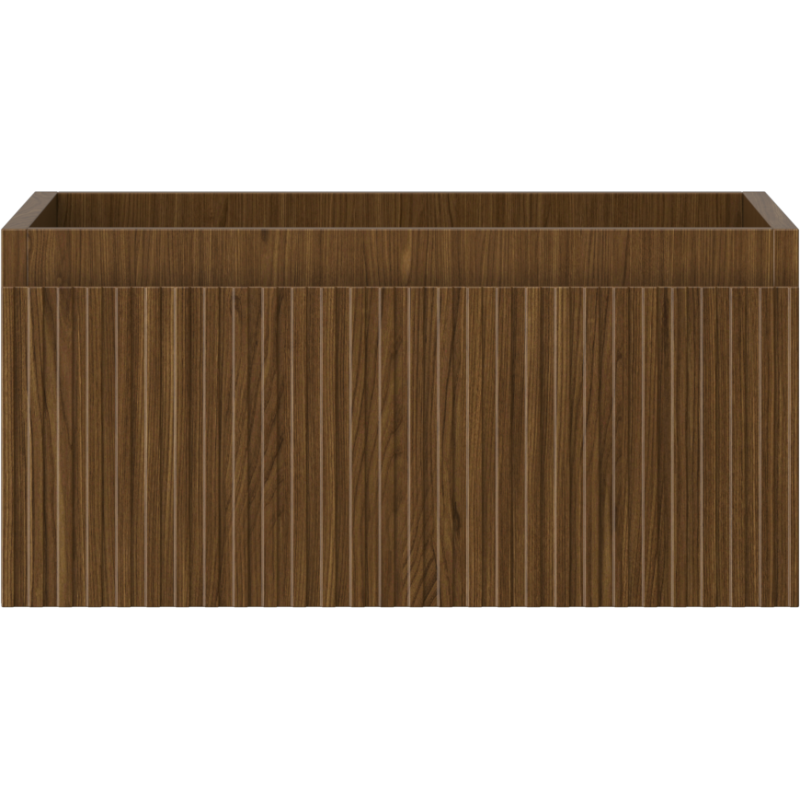 Mexen Rivel armoire de salle de bain sous lavabo 50 cm, 1 tiroir, rainuré, noyer - 91A20-05023-1-BF86