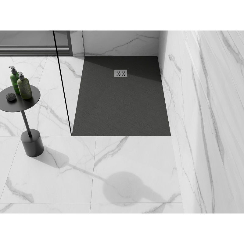 Mexen Stone+ receveur de douche composite rectangulaire 110 x 80 cm, anthracite - 44718011