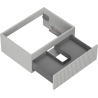 Mexen Rivel meuble de salle de bain sous-lavabo 60 cm, 1 tiroir, rainuré, gris mat - 91A20-06023-1-BF62