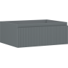 Mexen Rivel meuble de salle de bain sous-lavabo 60 cm, 1 tiroir, cannelé, graphite mat - 91A20-06023-1-BF66