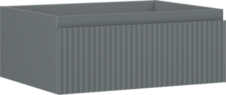 Mexen Rivel armoire de salle de bains sous lavabo 60 cm, 1 tiroir, rainurée, graphite mat - 91A20-06023-1-BF66