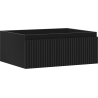 Mexen Rivel meuble de salle de bain sous-vasque 60 cm, 1 tiroir, rainuré, noir mat - 91A20-06023-1-BF71