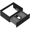 Mexen Rivel meuble de salle de bain sous-vasque 60 cm, 1 tiroir, rainuré, noir mat - 91A20-06023-1-BF71