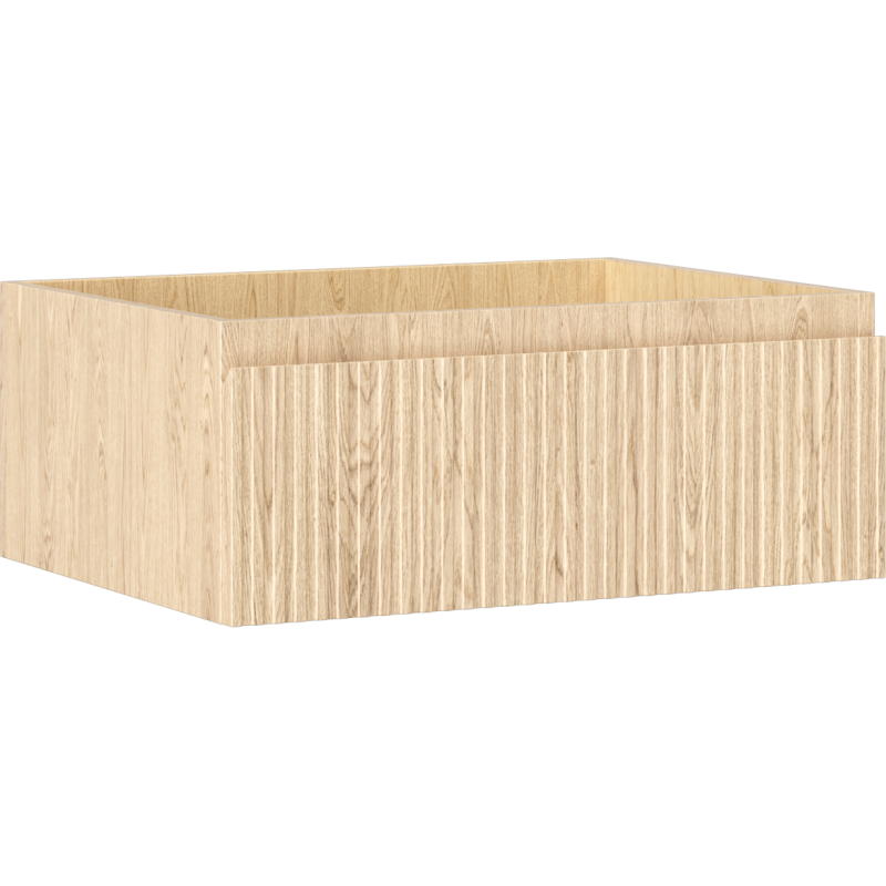 Mexen Rivel meuble de salle de bain sous-lavabo 60 cm, 1 tiroir, nervuré, chêne - 91A20-06023-1-BF81
