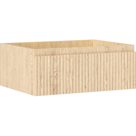 Mexen Rivel meuble de salle de bain sous-lavabo 60 cm, 1 tiroir, nervuré, chêne - 91A20-06023-1-BF81