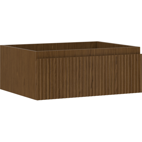 Mexen Rivel meuble de salle de bain sous-vasque 60 cm, 1 tiroir, rainuré, noyer - 91A20-06023-1-BF86