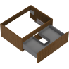 Mexen Rivel meuble de salle de bain sous-vasque 60 cm, 1 tiroir, rainuré, noyer - 91A20-06023-1-BF86
