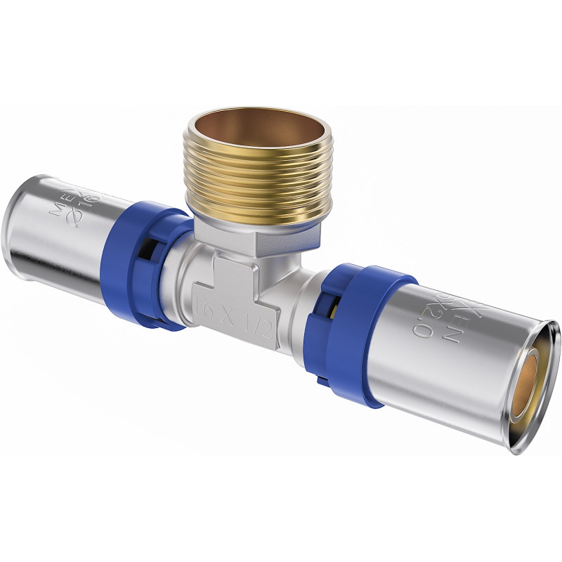 Mexen PEX-P té de compression, sertissage PEX 25 x 3/4 Mâle x 25 - W97133-2534M25-00