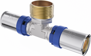 Mexen PEX-P Té de compression, pressé PEX 25 x 3/4 GZ x 25 - W97133-2534M25-00