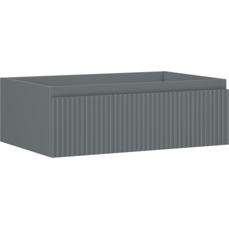 Mexen Rivel meuble de salle de bain sous-lavabo 70 cm, 1 tiroir, rainuré, graphite mat - 91A20-07023-1-BF66