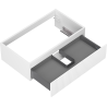 Mexen Rivel meuble de salle de bains sous vasque 80 cm, 1 tiroir, rainuré, blanc mat - 91A20-08023-1-BF01