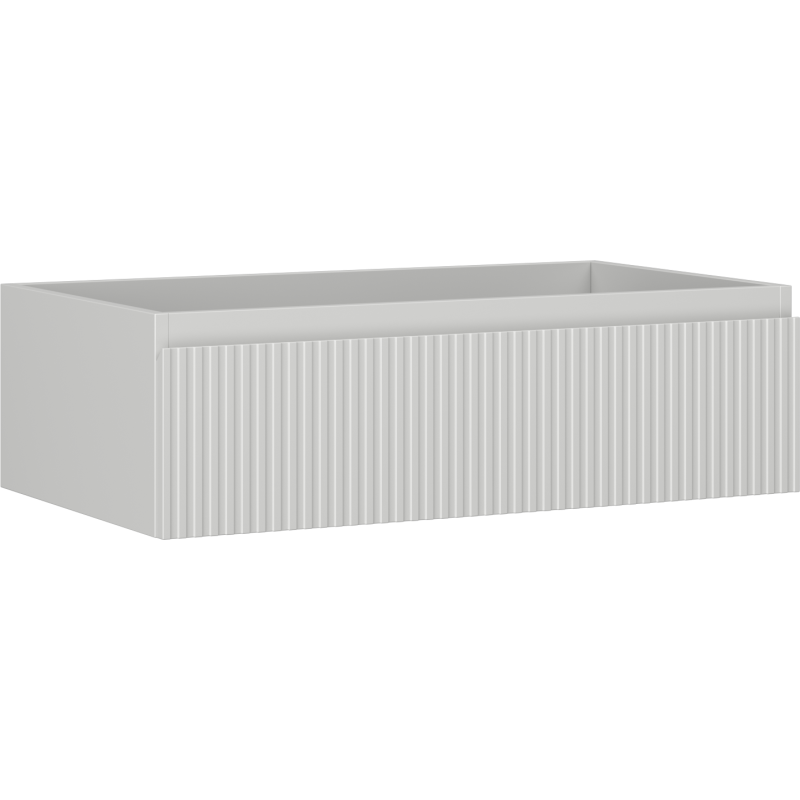 Mexen Rivel armoire de salle de bain sous lavabo 80 cm, 1 tiroir, rainuré, gris mat - 91A20-08023-1-BF62