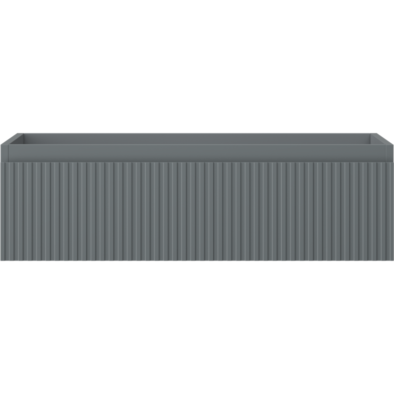 Mexen Rivel meuble de salle de bains sous-lavabo 80 cm, 1 tiroir, rainuré, graphite mat - 91A20-08023-1-BF66