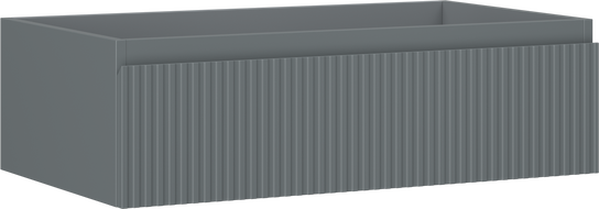 Mexen Rivel meuble de salle de bains sous-lavabo 80 cm, 1 tiroir, rainuré, graphite mat - 91A20-08023-1-BF66