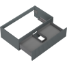 Mexen Rivel meuble de salle de bains sous-lavabo 80 cm, 1 tiroir, rainuré, graphite mat - 91A20-08023-1-BF66