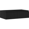 Mexen Rivel meuble de salle de bains sous-vasque 80 cm, 1 tiroir, rainuré, noir mat - 91A20-08023-1-BF71