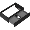 Mexen Rivel meuble sous-vasque de salle de bain 80 cm, 1 tiroir, rainuré, noir mat - 91A20-08023-1-BF71