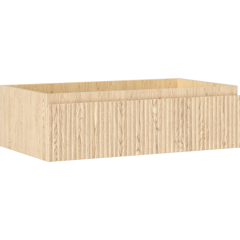 Mexen Rivel meuble de salle de bain sous lavabo 80 cm, 1 tiroir, rainuré, chêne - 91A20-08023-1-BF81