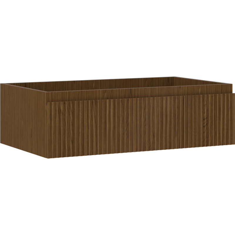Mexen Rivel meuble de salle de bain sous-lavabo 80 cm, 1 tiroir, rainuré, noyer - 91A20-08023-1-BF86