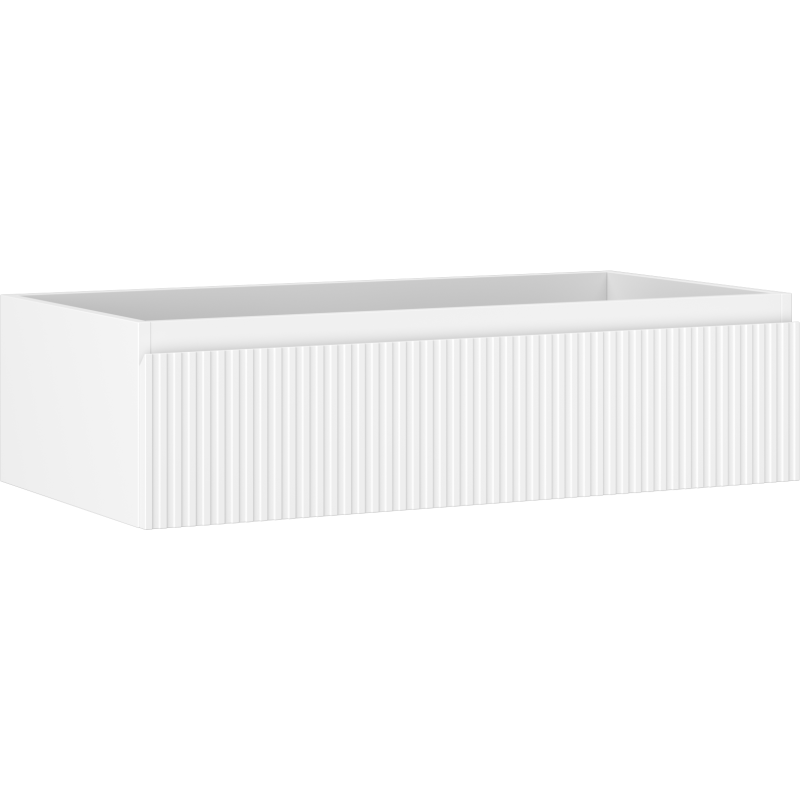 Mexen Rivel meuble de salle de bain sous-vasque 90 cm, 1 tiroir, cannelé, blanc mat - 91A20-09023-1-BF01