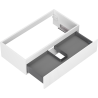 Mexen Rivel meuble de salle de bain sous-vasque 90 cm, 1 tiroir, cannelure, blanc mat - 91A20-09023-1-BF01
