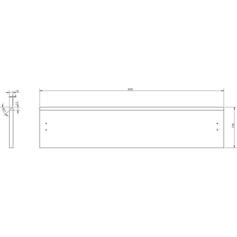Mexen Rivel meuble de salle de bain sous-lavabo 90 cm, 1 tiroir, rainuré, gris mat - 91A20-09023-1-BF62