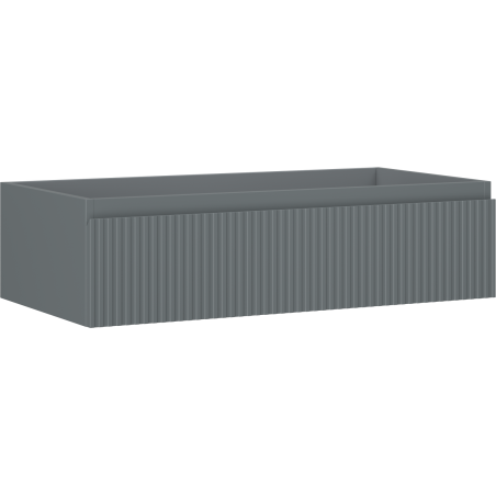 Mexen Rivel armoire de salle de bain sous-lavabo 90 cm, 1 tiroir, rainuré, graphite mat - 91A20-09023-1-BF66