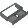 Mexen Rivel armoire de salle de bain sous-lavabo 90 cm, 1 tiroir, rainuré, graphite mat - 91A20-09023-1-BF66