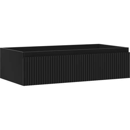 Mexen Rivel meuble de salle de bain sous-vasque 90 cm, 1 tiroir, rainuré, noir mat - 91A20-09023-1-BF71
